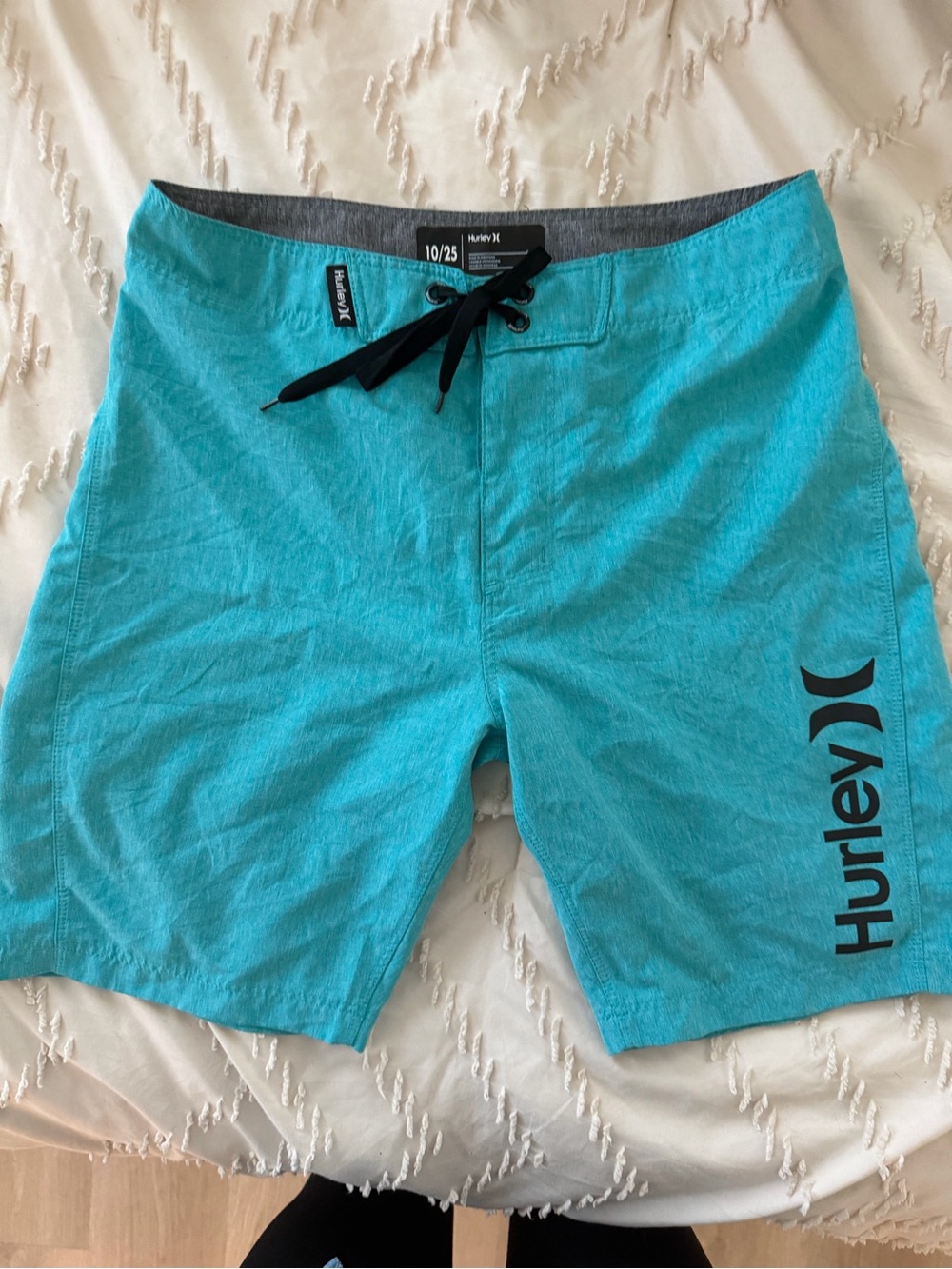 Hurley Men’s Turquoise Board Shorts with Black Logo